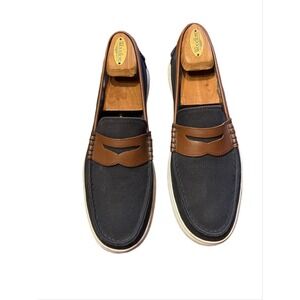 Cole Haan Mens Penny Loafer Sneaker Shoes Size 10.5M Canvas Navy C28001